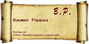 Baumer Poppea névjegykártya